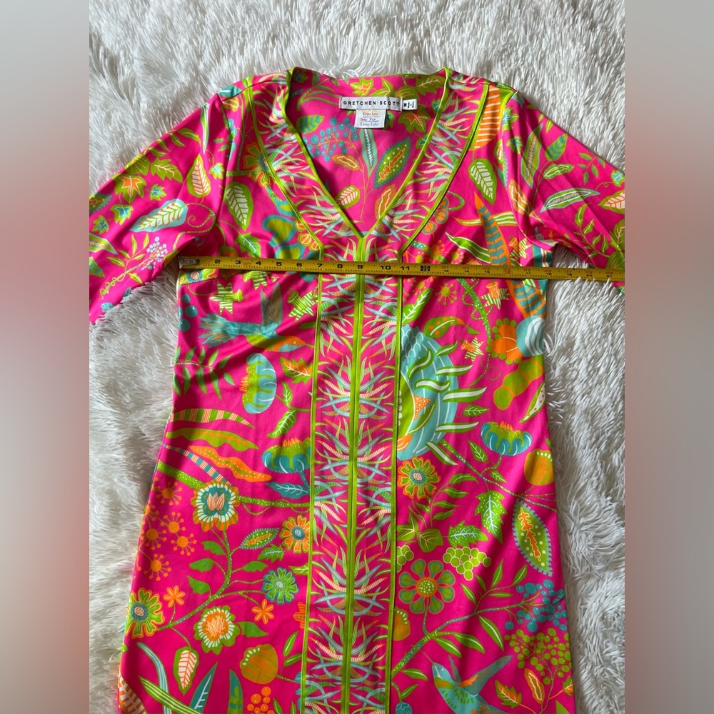 Gretchen Scott Designs Pink and Green Floral Dress - Picture 5 of 8